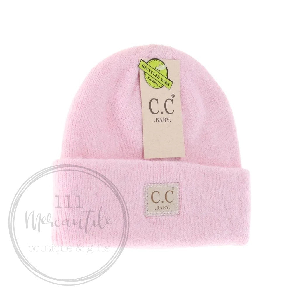 C.C. Beanies - BABY - Soft Ribbed, Leather Patch