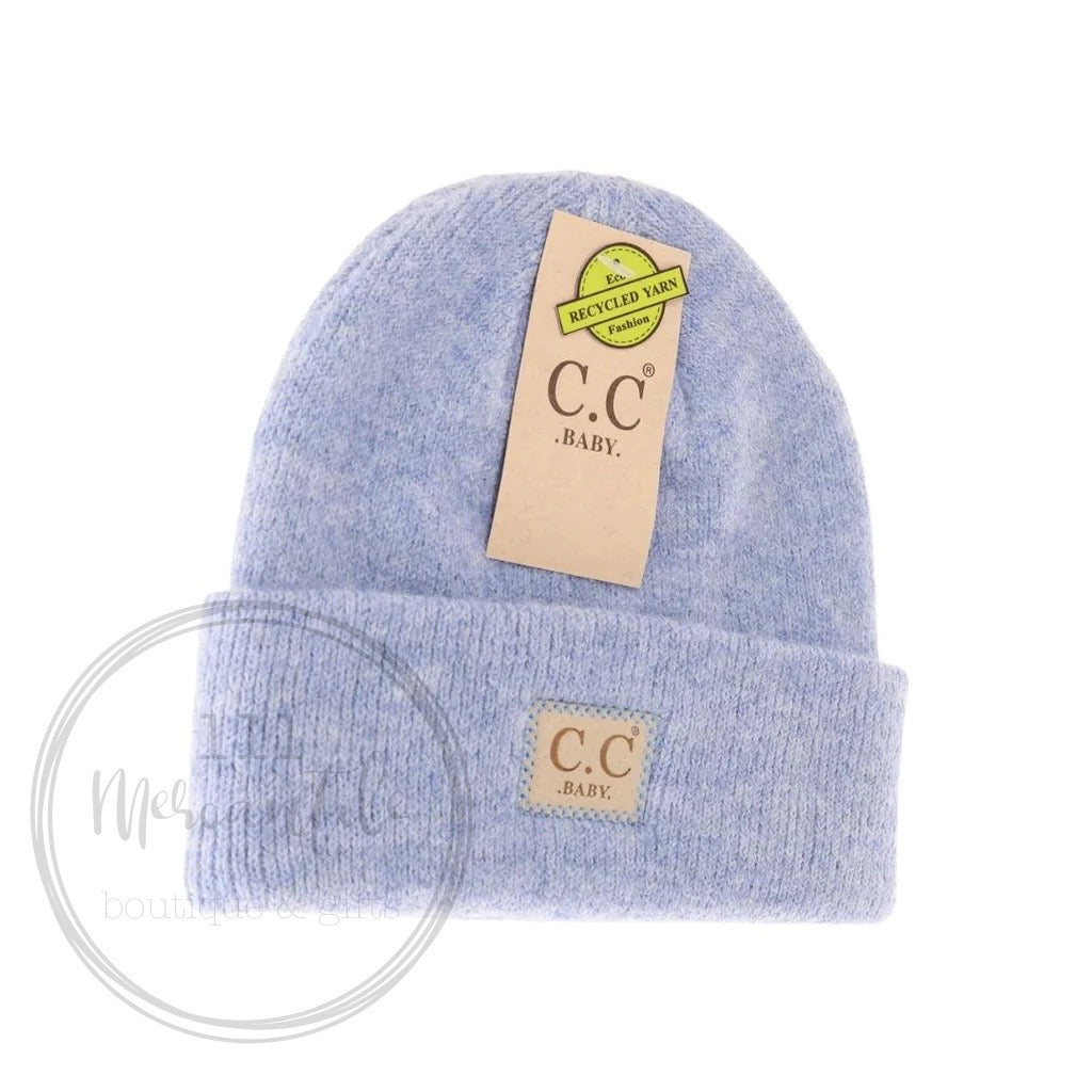 C.C. Beanies - BABY - Soft Ribbed, Leather Patch