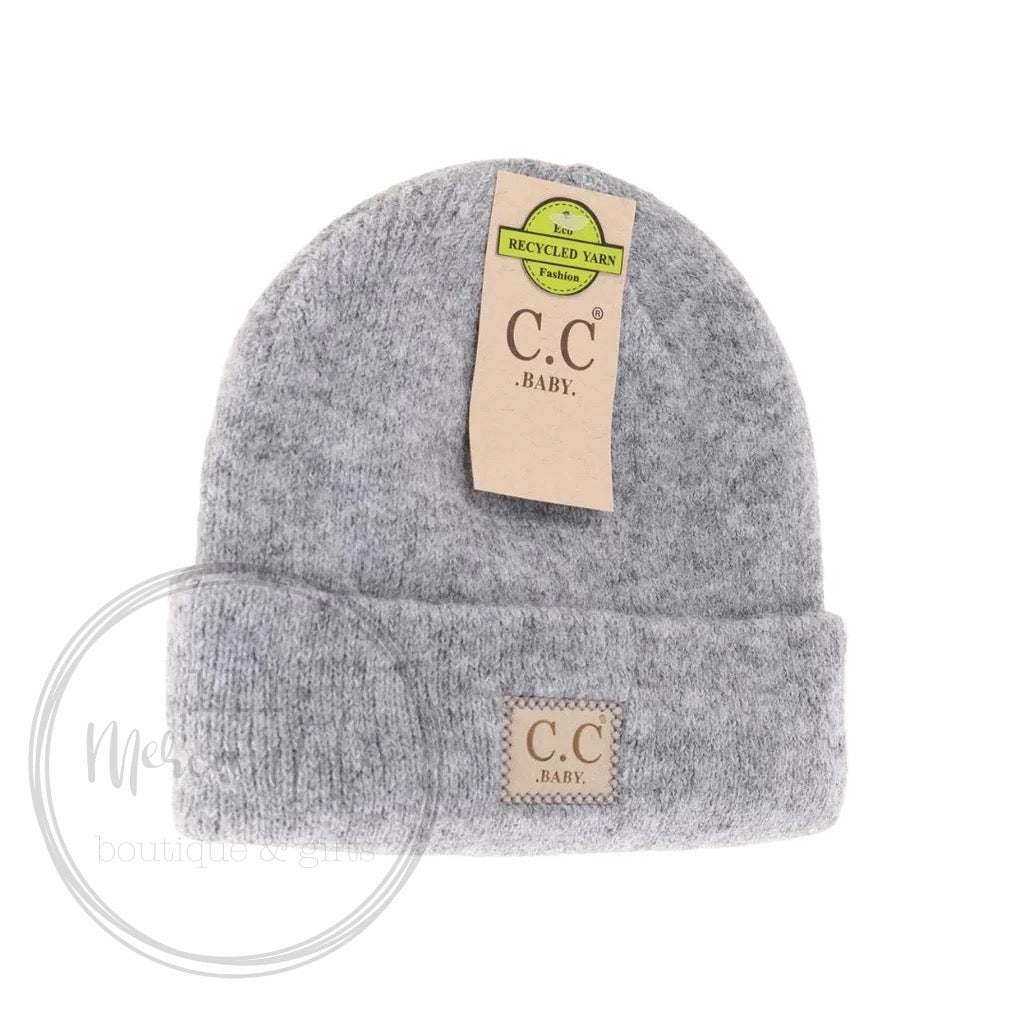 C.C. Beanies - BABY - Soft Ribbed, Leather Patch