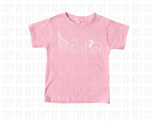 Zoo Animal Sketch Tee - Youth