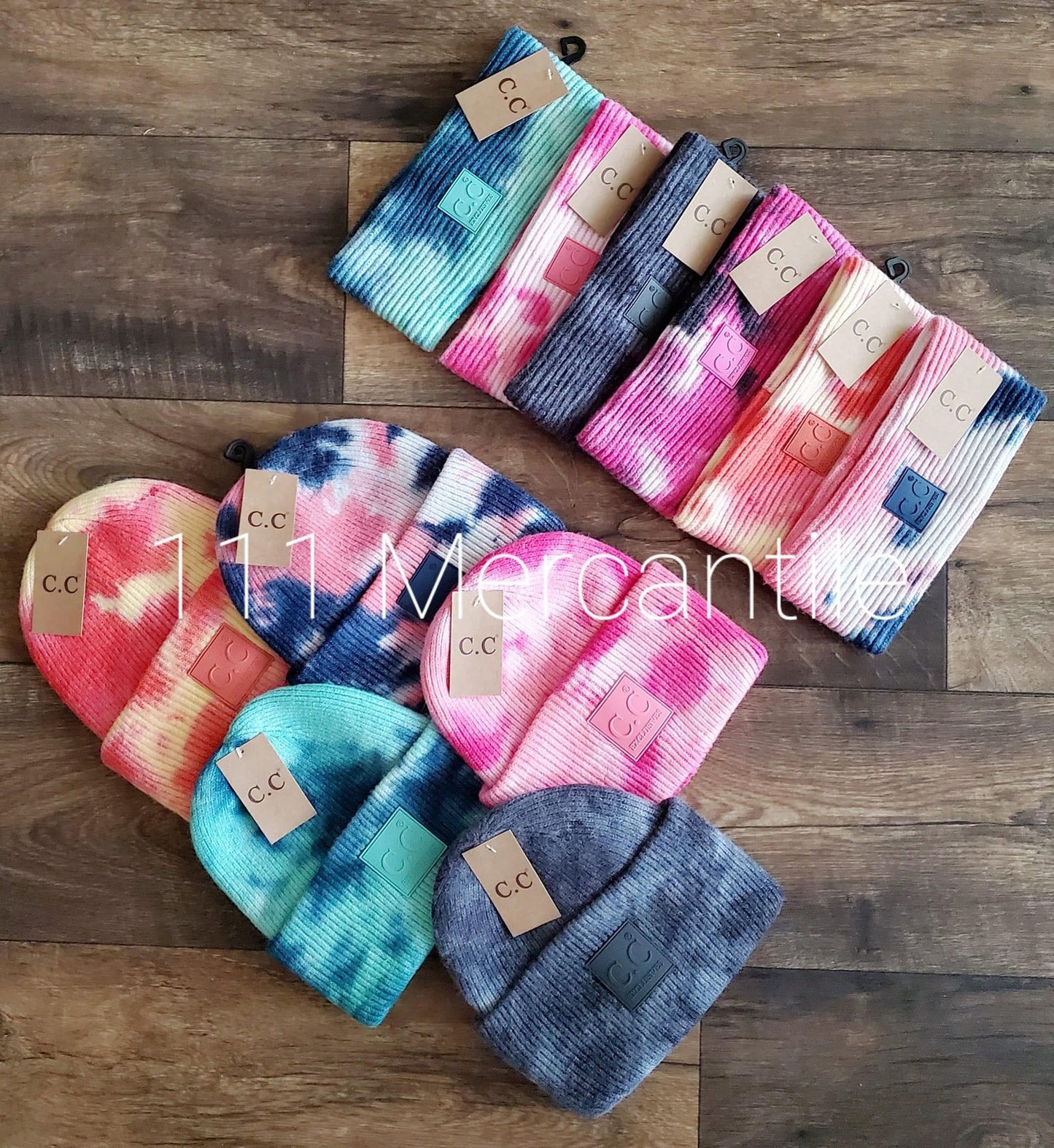 C.C. Tie Dye Headbands/Beanies - ADULT