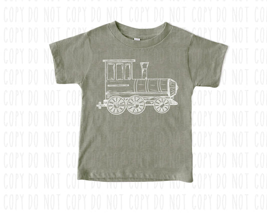 Train Sketch Tee - Youth